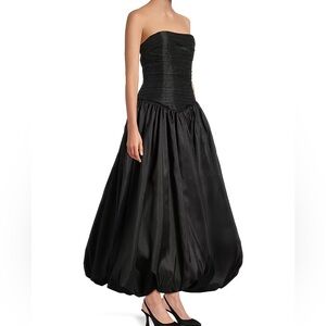 $449 NWT Hutch “Georgina” Bubble Hem Strapless Dress in Black Sz 6